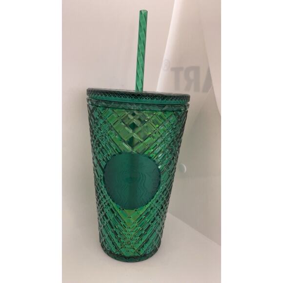Starbucks 2021 Jeweled Green Cold Tumbler 16 oz - Never Used - Picture 1 of 4